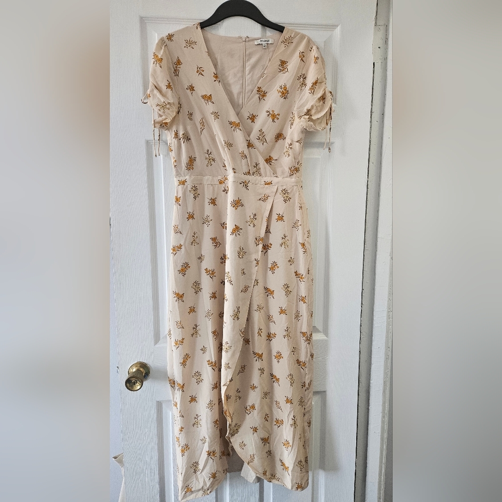 Floral Print Cream Dress